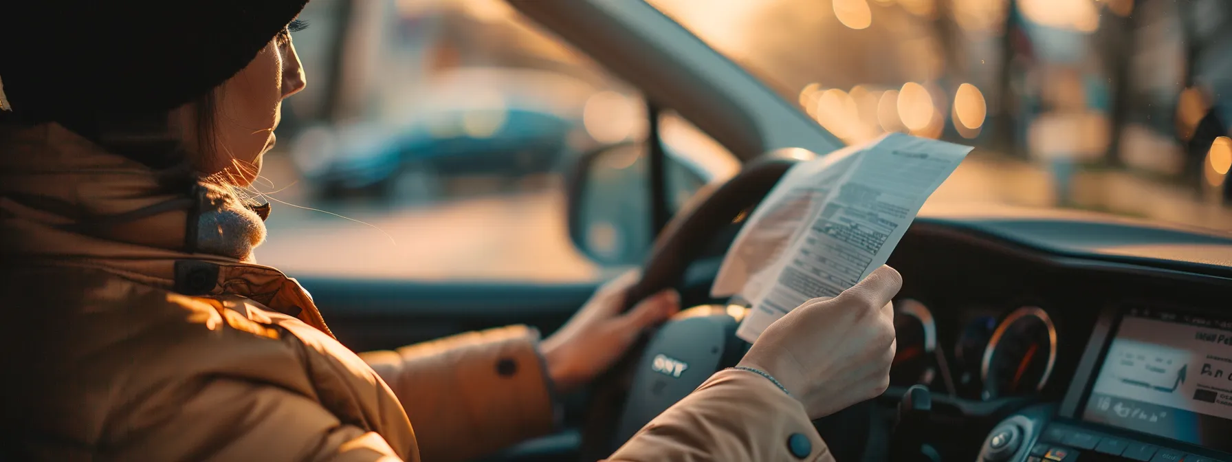 a person scheduling a road test online.