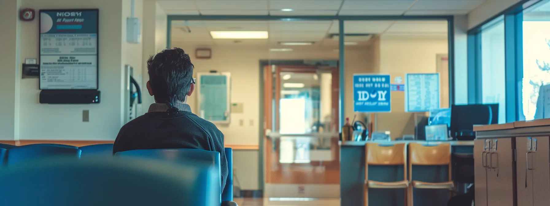 a person taking a vision test at the dmv.