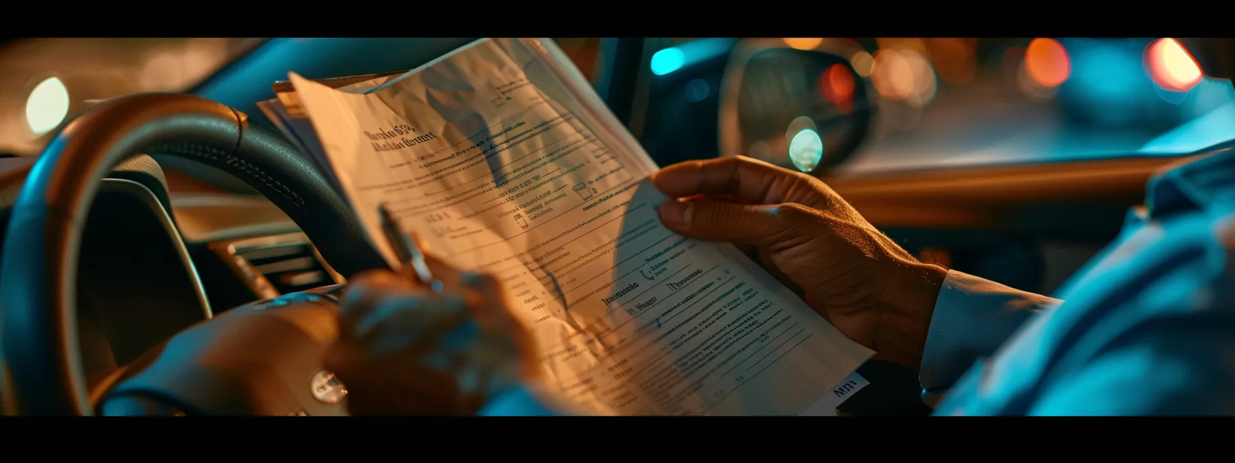 a driver holding a stack of documents, ready to schedule their road test in nyc.
