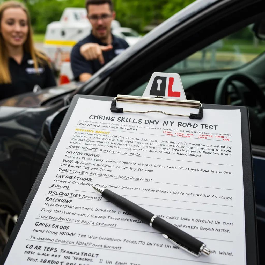 Checklist of driving skills and preparation tips for passing NY DMV road test