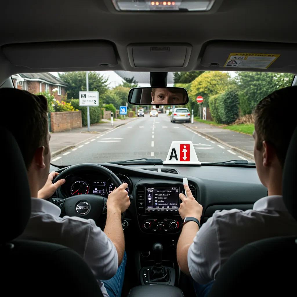 Expert driving instructor guiding a student through key maneuvers for successful DMV road test preparation