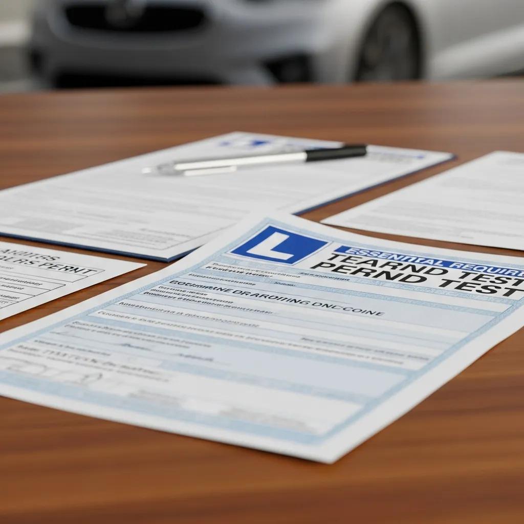 Required documents for the NY road test — permit and certificates ready